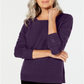 Karen Scott Women's Ottoman Stitch Sweater Purple Size Petite S