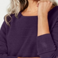 Karen Scott Women's Ottoman Stitch Sweater Purple Size Petite S