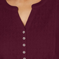 Karen Scott Women's loral 3/4 Sleeve with Buttons Sweater Wine Size Petite X-Large
