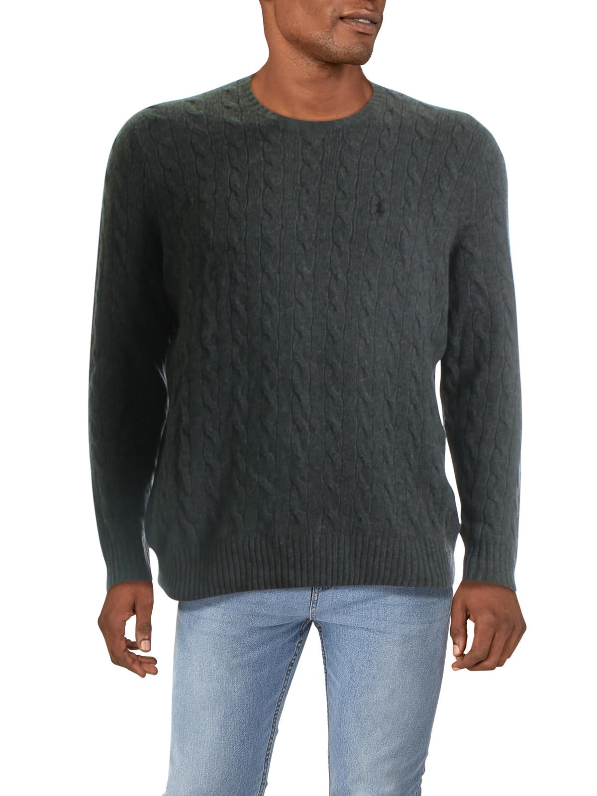 Ralph Lauren Men's Cableknit Sweater Gray Size 2XB