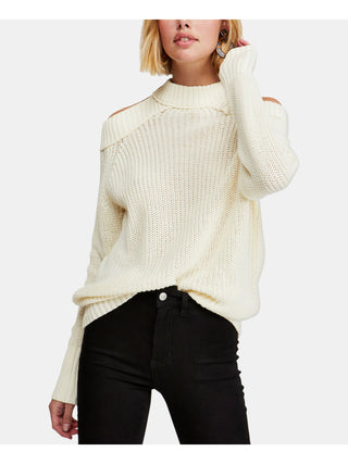 Free People Women's Long Sleeve Mock Sweater White Size X-Small