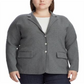 Ralph Lauren Women's Sweater Knit Blazer Gray Size 3X