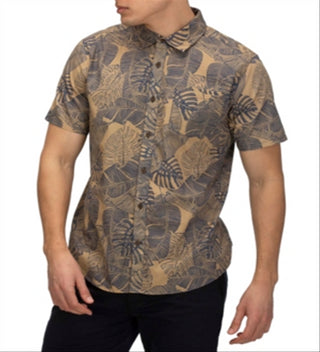 Hurley Men's Paradise Winds Shirt Green Size X-Large