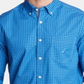 Nautica Men's Classic Fit Poplin Shirt in Gingham Blue Size XXX-Large
