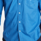 Nautica Men's Classic Fit Poplin Shirt in Gingham Blue Size XXX-Large