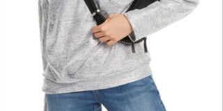 INC International Concepts Women's Shine Studded Sweatshirt Gray Size X-Small