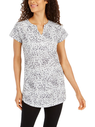 Ideology Women's Breezy Fitness Running Tunic Top Gray Size Small