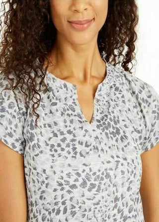 Ideology Women's Breezy Fitness Running Tunic Top Gray Size Small