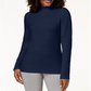 Karen Scott Women's Cotton Mock Neck Top Blue Size XX-Large