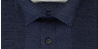 DKNY Men's Dress Shirt Jay Slim Fit Long Sleeve Stretch Blue Size 17.5X34-35