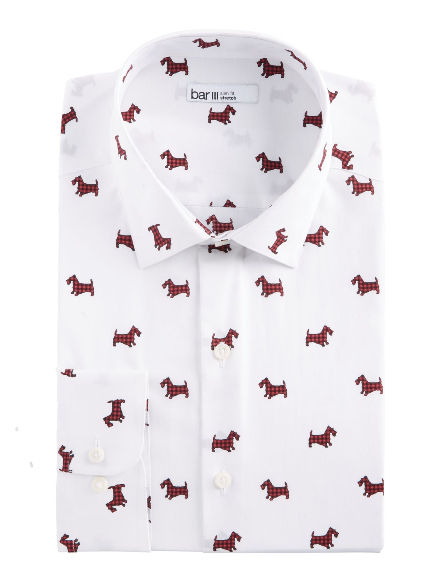 Bar III Men's Dress Shirt White Size 15.5X32-33