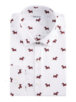 Bar III Men's Dress Shirt White Size 15.5X32-33