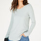 INC International Concepts Women's Scoop Neck T-Shirt Top Antique Sage Size Large