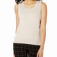 Charter Club Women's Sweater Sleeveless Crewneck Cardigan Brown Size XX-Large
