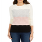 Charter Club Women's Colorblocked Textured Sweater Vanilla Size Petite XL