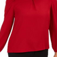 Anne Klein Women's Long Sleeve Shirred Blouse Red Size XX-Small