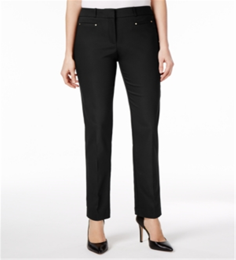 JM Collection Women's Slim Leg Pants Black Size 16X4.5
