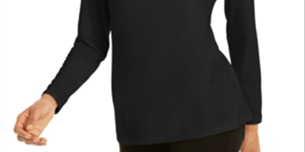 Alfani Women's Mock Neck Top Black Size XX-Large