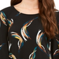 Alfani Women's Printed Poncho Top Black Size Petite S