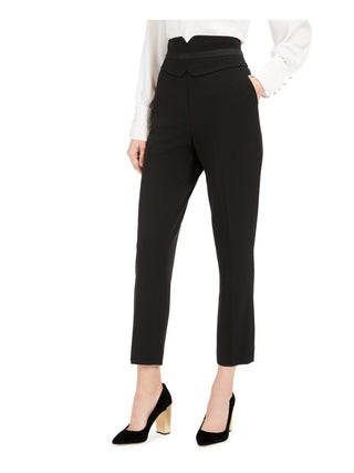 Calvin Klein Women's High Waist Tuxedo Pants Black Size 2 Petite