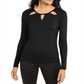 Thalia Sodi Women's Neckline Cutout Top Black Size XX-Large