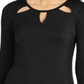 Thalia Sodi Women's Neckline Cutout Top Black Size XX-Large