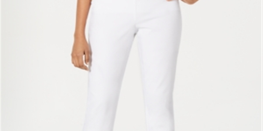 JM Collection Women's Studded Skinny Pants Blue- Size Petite XL