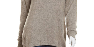 Bcx Junior's Shine Tunic Sweater with Necklace Dark Charcoal Size Large