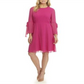 Nine West Women's Career Dresses Flamenco Jacquard Fit & Flare Dress Pink Size 10