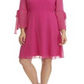 Nine West Women's Career Dresses Flamenco Jacquard Fit & Flare Dress Pink Size 10