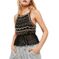 Free People Women's Camille Embroidered Cami Black Size Small