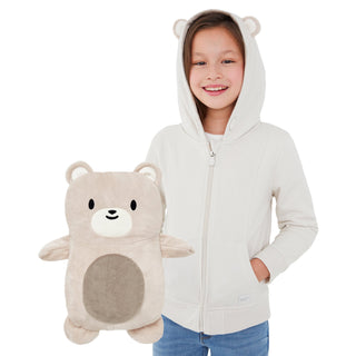 Cubcoats Kid's Transforming 2 in 1 Hoodie and Soft Character Plushie Beige Size 2