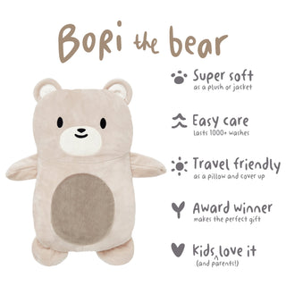 Cubcoats Kid's Transforming 2 in 1 Hoodie and Soft Character Plushie Beige Size 2