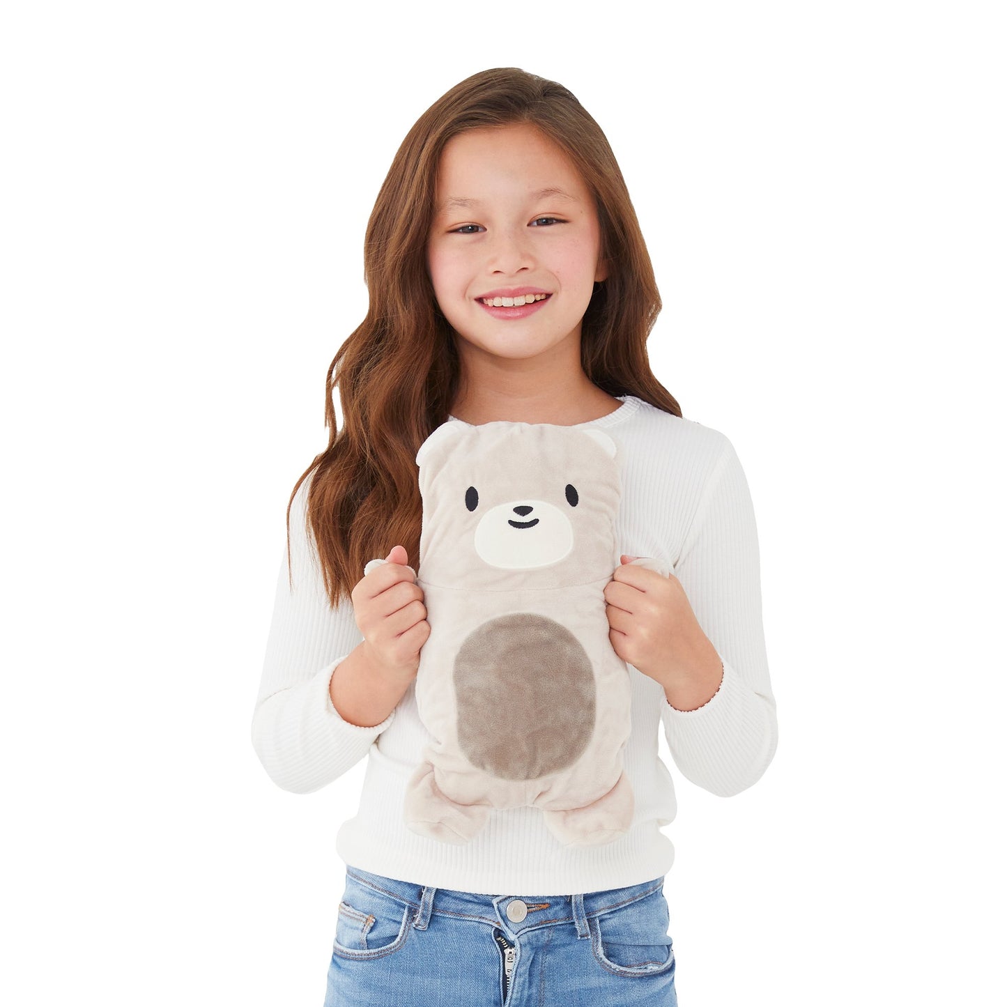 Cubcoats Kid's Transforming 2 in 1 Hoodie and Soft Character Plushie Beige Size 2