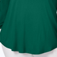 JM Collection Women's Scoopneck Top Green Size 1X