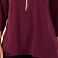 JM Collection Women's Beaded V Neck Tunic  Burgundy Size S