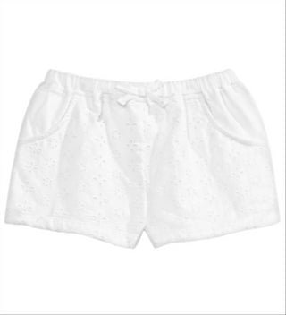 First Impressions Baby Girl's Eyelet Cotton Shorts White Size 24 Months