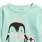 First Impressions Toddler Girl's Penguins Print T-Shirt Green Size 4T
