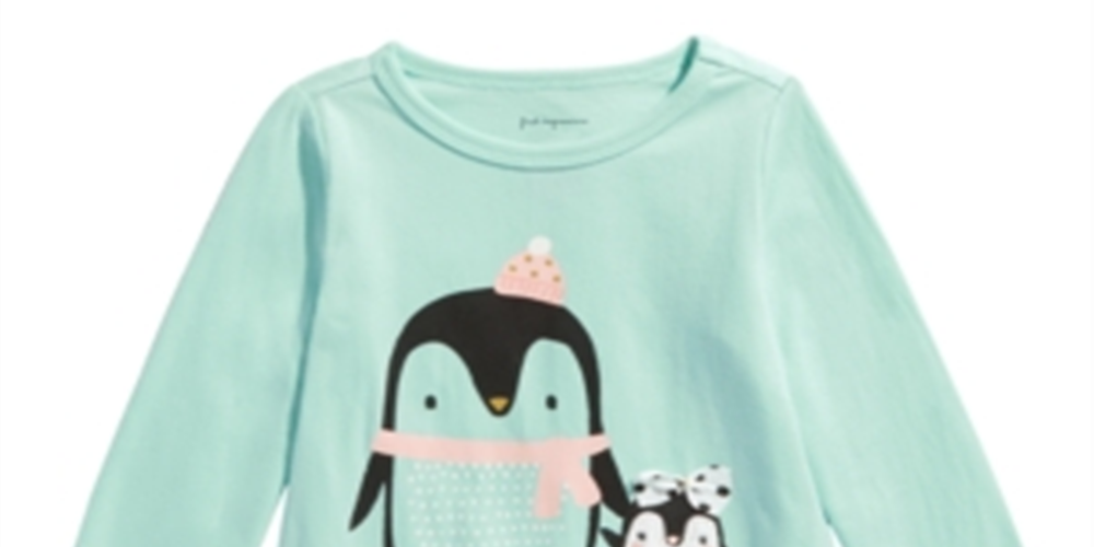 First Impressions Toddler Girl's Penguins Print T-Shirt Green Size 4T