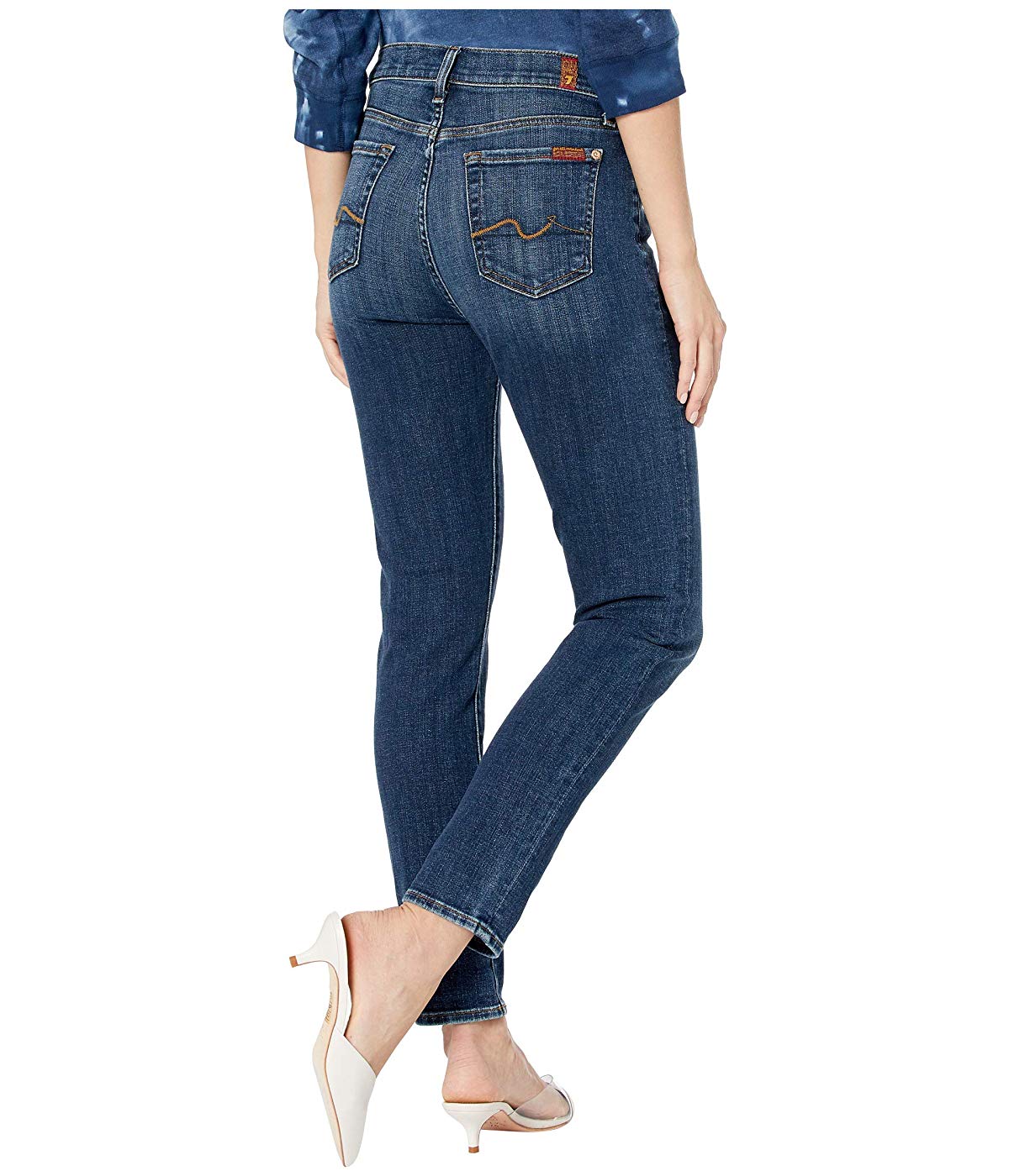 7 for All Mankind Women's Josefina Denim Wash Boyfriend Jeans Blue Size 26