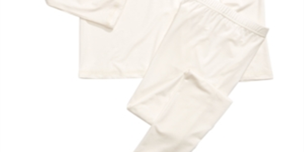 Max & Olivia Little & Big Girl's 2 Pc Base Layer Top & Pants Set White Size L-10/12