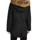 celebrity pink Women's Faux Fur Hood Parka Winter Jacket Coat Junior Black Size Large