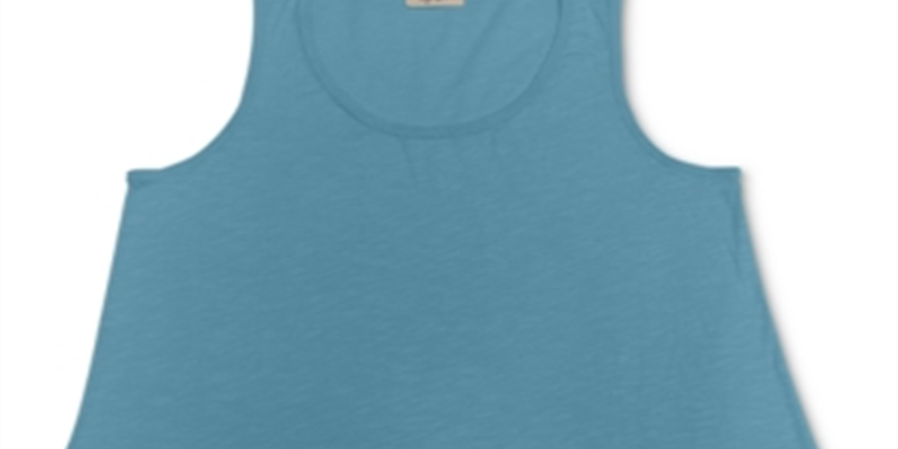 Style & Co.Women's Handkerchief Hem Tank Top Blue Size Medium