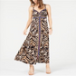INC International Concepts Women's Strappy Back Maxi Dress Black Gold Size Petite Medium