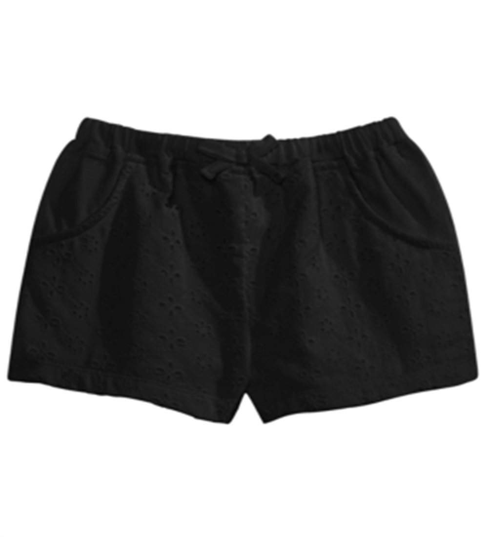 First Impressions Baby Girl's Eyelet Cotton Shorts Black Size 3-6MOS