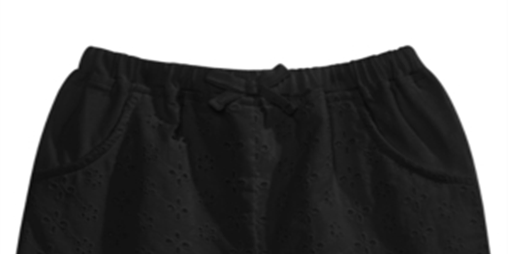 First Impressions Baby Girl's Eyelet Cotton Shorts Black Size 3-6MOS