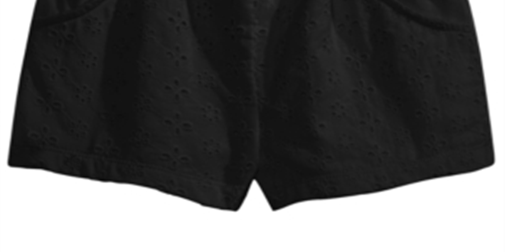 First Impressions Baby Girl's Eyelet Cotton Shorts Black Size 3-6MOS