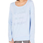 Ideology Women's Be Loving Fitness Activewear Sweatshirt Blue Size X-Small