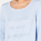 Ideology Women's Be Loving Fitness Activewear Sweatshirt Blue Size X-Small