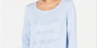 Ideology Women's Be Loving Fitness Activewear Sweatshirt Blue Size X-Small